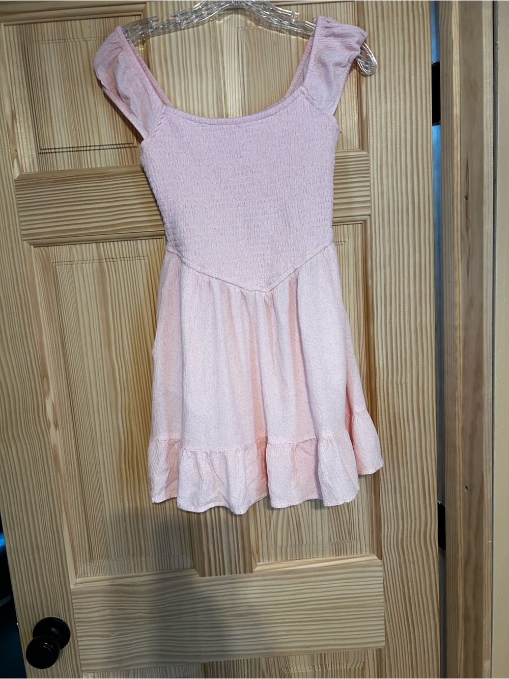 Womens Aeropostale Pink Ruffle-Hem Dress